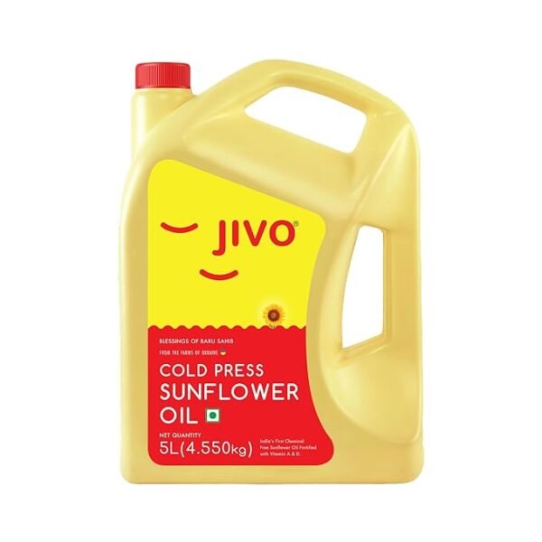 Jivo Cold Pressed Chemical Free Sunflower Oil 5 Litre