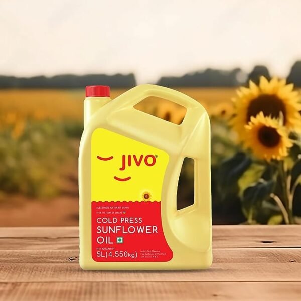 Jivo Cold Pressed Chemical Free Sunflower Oil 5 Litre - Image 3