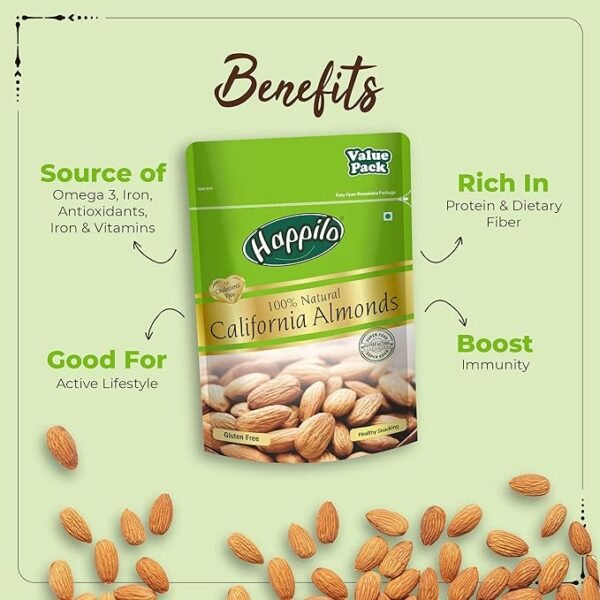 Happilo Premium Natural Californian Almonds - Image 4
