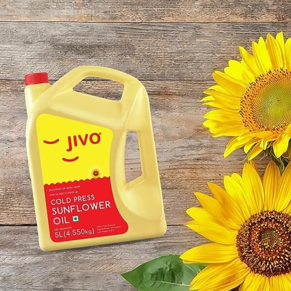 Jivo Cold Pressed Chemical Free Sunflower Oil 5 Litre - Image 2