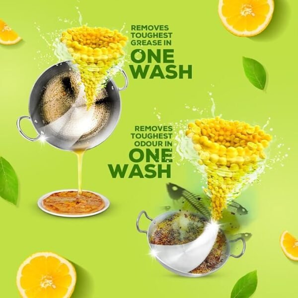 Vim Dishwash Liquid Gel Lemon Refill Pouch, 2 Ltr - Image 4